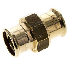 Raccord union à sertir - 35mm femelle - Joint plat en alliage de cuivre