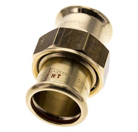 Raccord union à sertir - 35mm femelle - Joint plat en alliage de cuivre