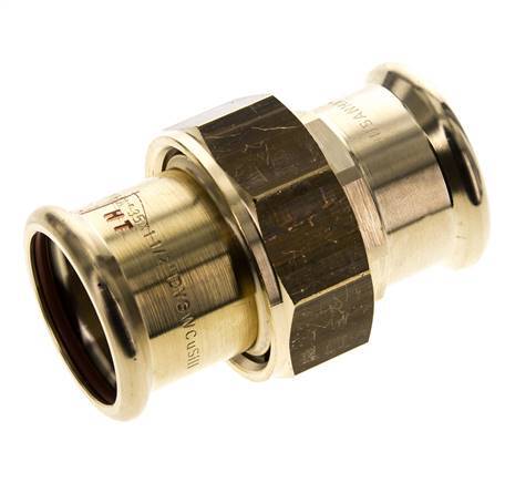 Raccord union à sertir - 35mm femelle - Joint plat en alliage de cuivre
