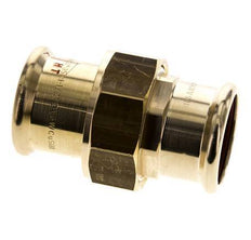 Raccord union à sertir - 35mm femelle - Joint plat en alliage de cuivre