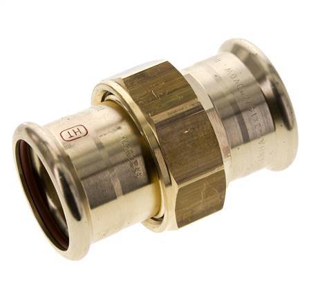 Raccord union à sertir - 42mm femelle - Joint plat en alliage de cuivre