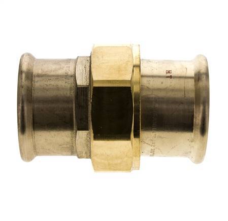Raccord union à sertir - 54mm femelle - Joint plat en alliage de cuivre
