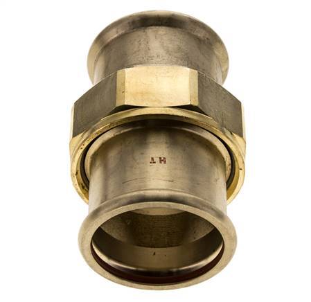 Raccord union à sertir - 54mm femelle - Joint plat en alliage de cuivre