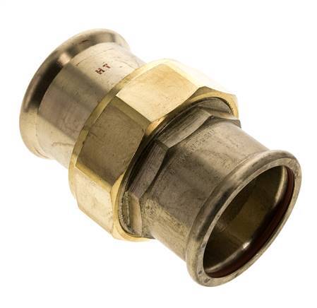Raccord union à sertir - 54mm femelle - Joint plat en alliage de cuivre