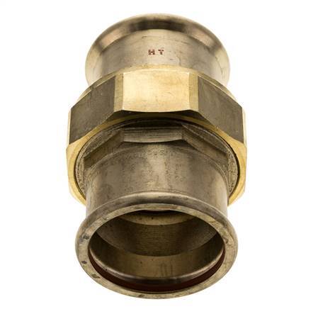 Raccord union à sertir - 54mm femelle - Joint plat en alliage de cuivre
