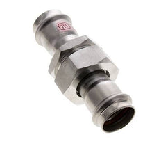 Raccord union à sertir - 28mm femelle - Acier inoxydable à joint plat