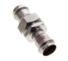 Raccord union à sertir - 28mm femelle - Acier inoxydable à joint plat