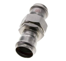 Raccord union à sertir - 35mm femelle - Acier inoxydable à joint plat