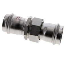Raccord union à sertir - 42mm femelle - Acier inoxydable à joint plat