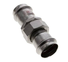Raccord union à sertir - 42mm femelle - Acier inoxydable à joint plat