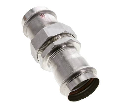 Raccord union à sertir - 54mm femelle - Acier inoxydable à joint plat