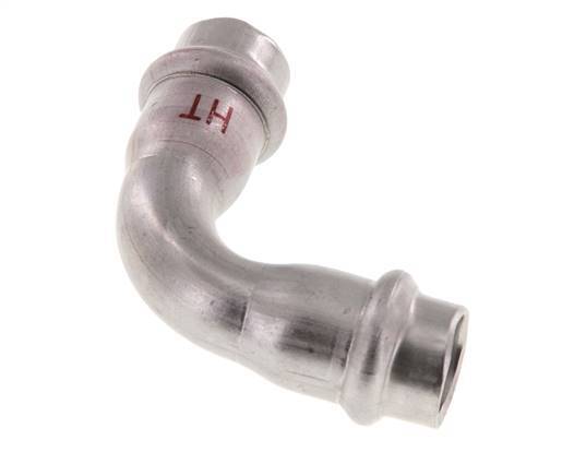 90deg Elbow Press Fitting - 15mm Female - Stainless Steel