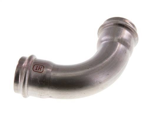 90deg Elbow Press Fitting - 35mm Female - Stainless Steel