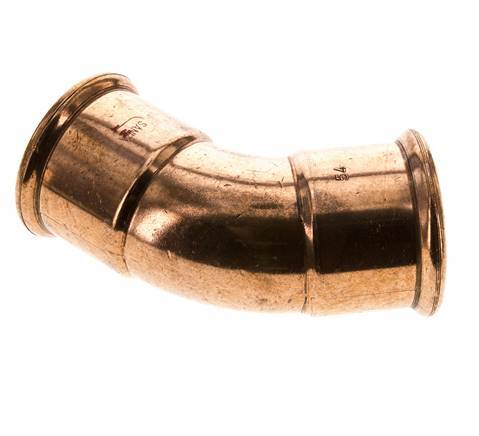 45deg Elbow Press Fitting - 54mm Female - Copper alloy