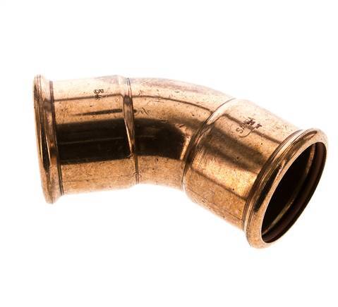 45deg Elbow Press Fitting - 54mm Female - Copper alloy