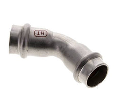 45deg Elbow Press Fitting - 18mm Female - Stainless Steel