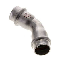 45deg Elbow Press Fitting - 18mm Female - Stainless Steel