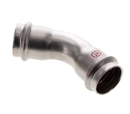 45deg Elbow Press Fitting - 28mm Female - Stainless Steel
