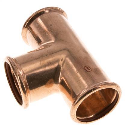 Tee Press Fitting - 54mm Female - Copper alloy