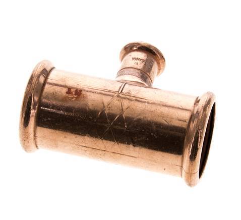 Tee Press Fitting - 15mm Female & 35mm - Copper alloy