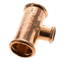 Tee Press Fitting - 22mm Female & 35mm - Copper alloy