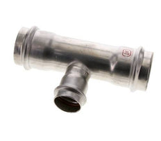 Tee Press Fitting - 28mm Female & 42mm - Stainless Steel