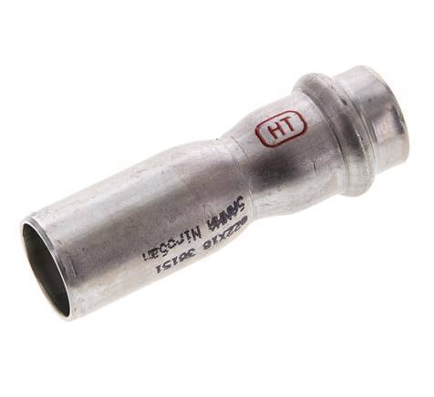 Raccord à sertir - 18mm Femelle & 22mm Mâle - Acier inoxydable