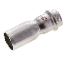 Press Fitting - 22mm Female & 28mm Male - Stainless Steel