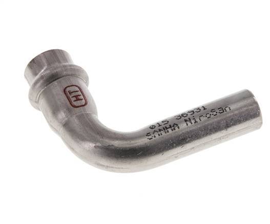 Raccord à sertir coude 90deg - 15mm Femelle & 15mm Mâle - Acier inoxydable