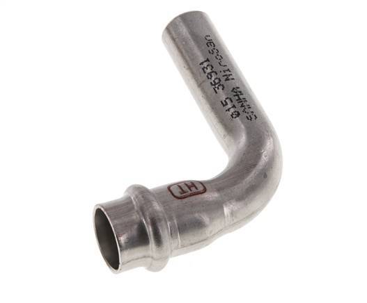 Raccord à sertir coude 90deg - 15mm Femelle & 15mm Mâle - Acier inoxydable
