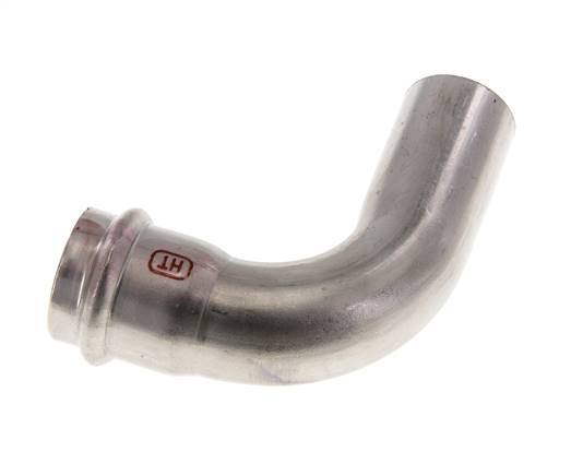 Raccord à sertir coude 90deg - 28mm Femelle & 28mm Mâle - Acier inoxydable