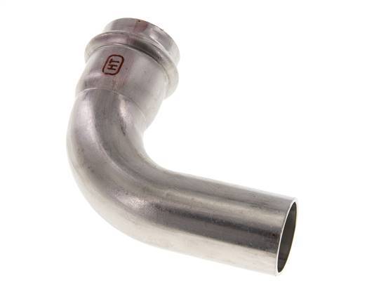 Raccord à sertir coude 90deg - 28mm Femelle & 28mm Mâle - Acier inoxydable