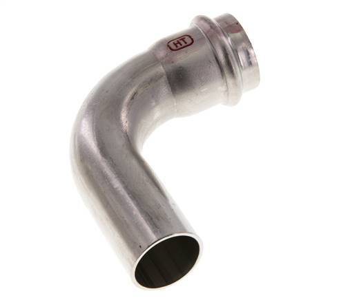 Raccord à sertir coude 90deg - 28mm Femelle & 28mm Mâle - Acier inoxydable