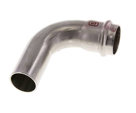 Raccord à sertir coude 90deg - 28mm Femelle & 28mm Mâle - Acier inoxydable