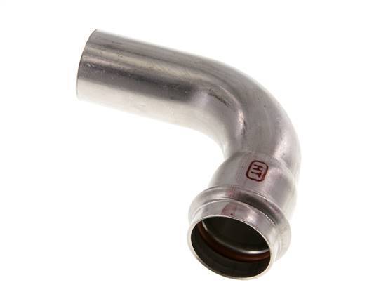 Raccord à sertir coude 90deg - 28mm Femelle & 28mm Mâle - Acier inoxydable