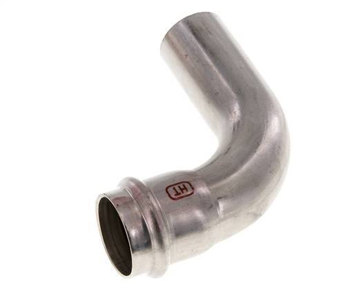 Raccord à sertir coude 90deg - 28mm Femelle & 28mm Mâle - Acier inoxydable
