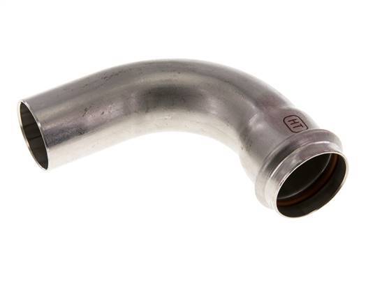 Raccord à sertir coude 90deg - 35mm Femelle & 35mm Mâle - Acier inoxydable