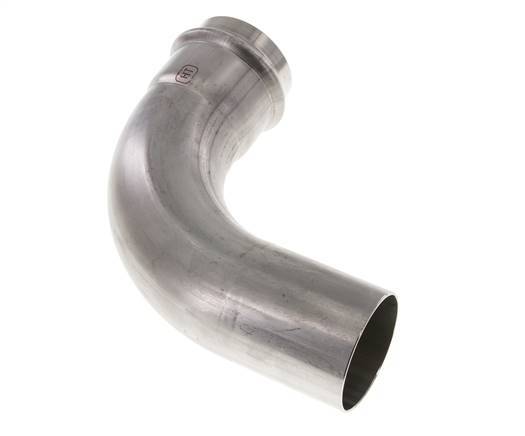 Raccord à sertir coude 90deg - 54mm Femelle & 54mm Mâle - Acier inoxydable