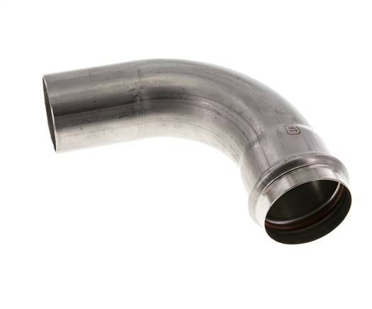 Raccord à sertir coude 90deg - 54mm Femelle & 54mm Mâle - Acier inoxydable