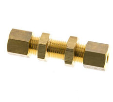 Raccord à compression droit en laiton 5mm Bulkhead 150 bar DIN EN 1254-2