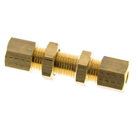 Raccord à compression droit en laiton 5mm Bulkhead 150 bar DIN EN 1254-2