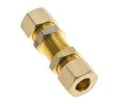 12mm Brass Straight Compression Fitting Bulkhead 75 bar DIN EN 1254-2