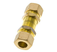14mm Brass Straight Compression Fitting Bulkhead 89 bar DIN EN 1254-2