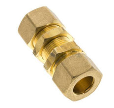 16mm Brass Straight Compression Fitting Bulkhead 76 bar DIN EN 1254-2