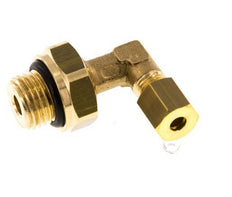 4mm & G1/4'' Brass Elbow Compression Fitting with Male Threads 150 bar NBR Adjustable DIN EN 1254-2