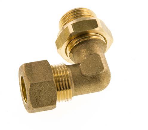 14mm & G1/2'' Brass Elbow Compression Fitting with Male Threads 89 bar NBR Adjustable DIN EN 1254-2