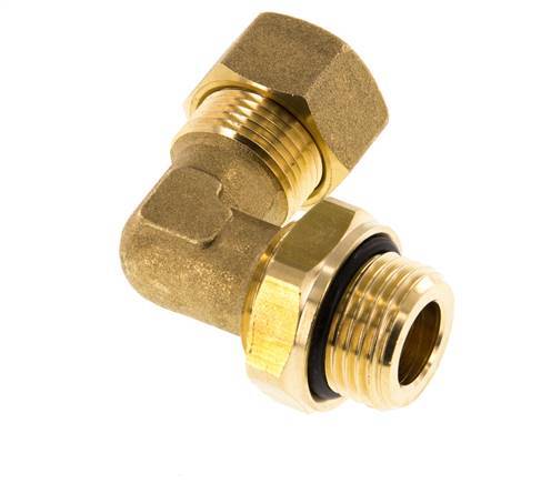 14mm & G1/2'' Brass Elbow Compression Fitting with Male Threads 89 bar NBR Adjustable DIN EN 1254-2