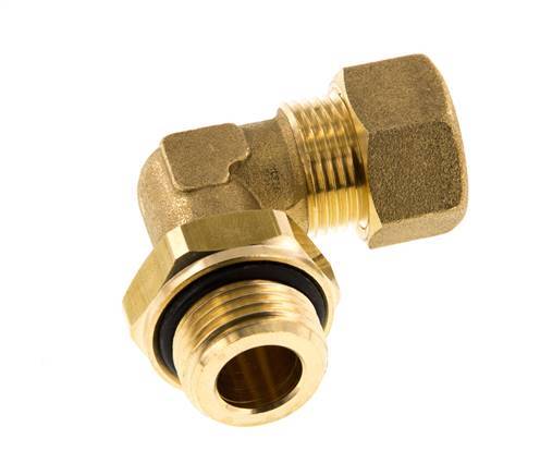 14mm & G1/2'' Brass Elbow Compression Fitting with Male Threads 89 bar NBR Adjustable DIN EN 1254-2