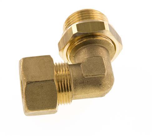 18mm & G3/4'' Brass Elbow Compression Fitting with Male Threads 67 bar NBR Adjustable DIN EN 1254-2