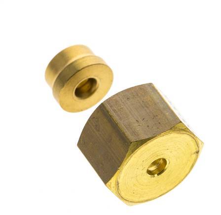 6mm Brass Straight Compression Fitting DN 1676 bar DIN EN 1254-2